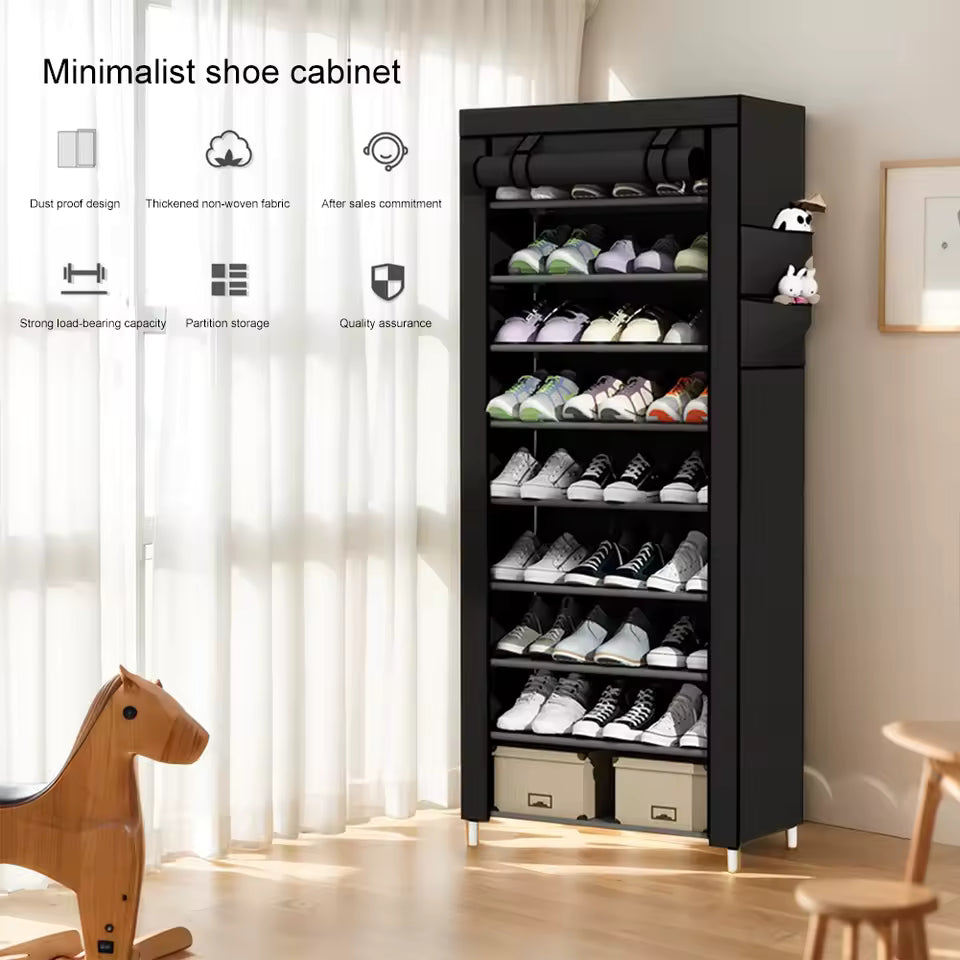 10 Layers Dustproof Shoes Storage Rack
